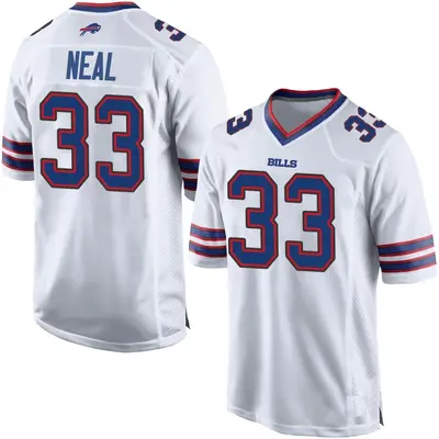 Men's Game Siran Neal Buffalo Bills White Jersey