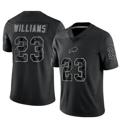 Men's Limited Aaron Williams Buffalo Bills Black Reflective Jersey
