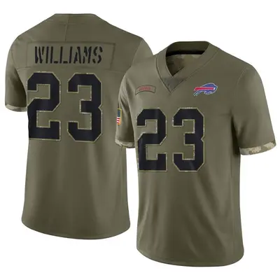 Men's Limited Aaron Williams Buffalo Bills Olive 2022 Salute To Service Jersey