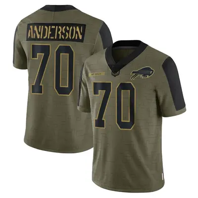 Men's Limited Alec Anderson Buffalo Bills Olive 2021 Salute To Service Jersey