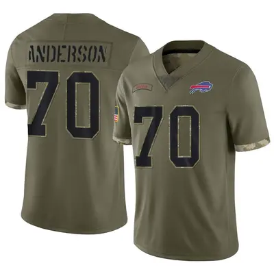 Men's Limited Alec Anderson Buffalo Bills Olive 2022 Salute To Service Jersey