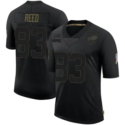 Men's Limited Andre Reed Buffalo Bills Black 2020 Salute To Service Jersey