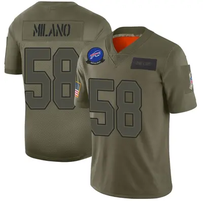 Men's Limited Matt Milano Buffalo Bills Camo 2019 Salute to Service Jersey
