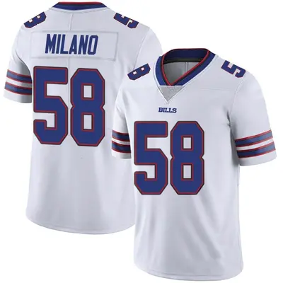 Men's Limited Matt Milano Buffalo Bills White Color Rush Vapor Untouchable Jersey