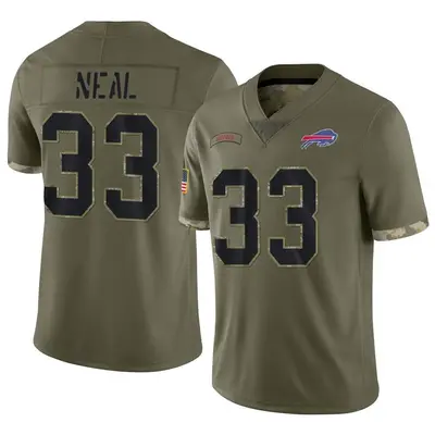 Men's Limited Siran Neal Buffalo Bills Olive 2022 Salute To Service Jersey