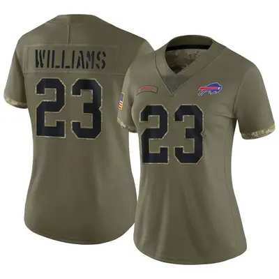 Women's Limited Aaron Williams Buffalo Bills Olive 2022 Salute To Service Jersey