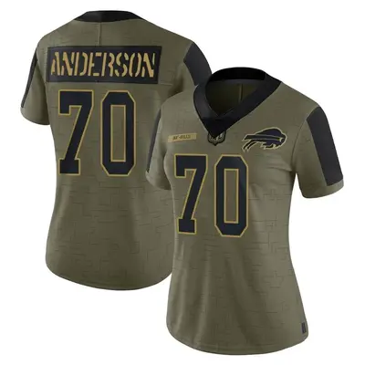 Women's Limited Alec Anderson Buffalo Bills Olive 2021 Salute To Service Jersey