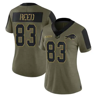 Women's Limited Andre Reed Buffalo Bills Olive 2021 Salute To Service Jersey