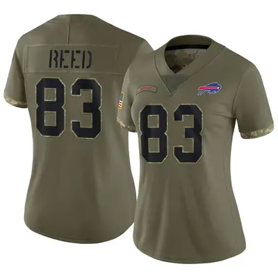 Women's Limited Andre Reed Buffalo Bills Olive 2022 Salute To Service Jersey