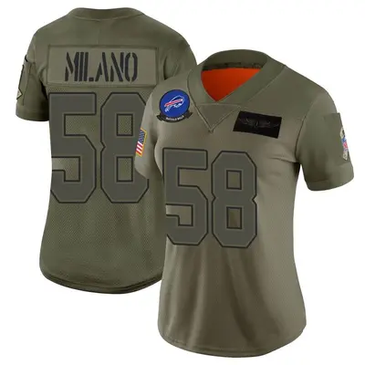 Women's Limited Matt Milano Buffalo Bills Camo 2019 Salute to Service Jersey