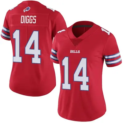 Women's Limited Stefon Diggs Buffalo Bills Red Color Rush Vapor Untouchable Jersey