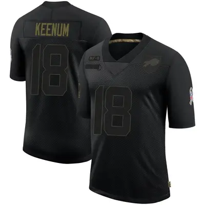 Youth Limited Case Keenum Buffalo Bills Black 2020 Salute To Service Jersey