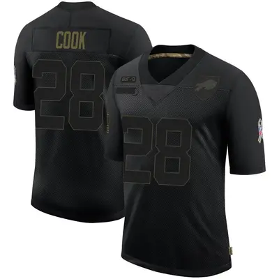 Youth Limited James Cook Buffalo Bills Black 2020 Salute To Service Jersey