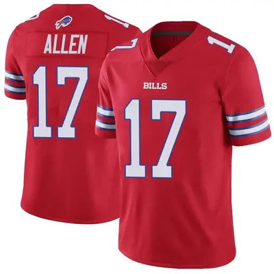 Youth Limited Josh Allen Buffalo Bills Red Color Rush Vapor Untouchable Jersey