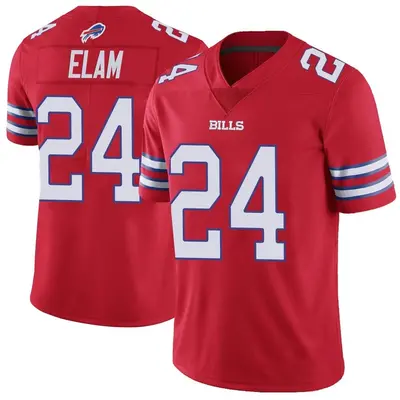 Youth Limited Kaiir Elam Buffalo Bills Red Color Rush Vapor Untouchable Jersey