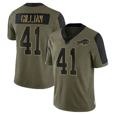 Youth Limited Reggie Gilliam Buffalo Bills Olive 2021 Salute To Service Jersey